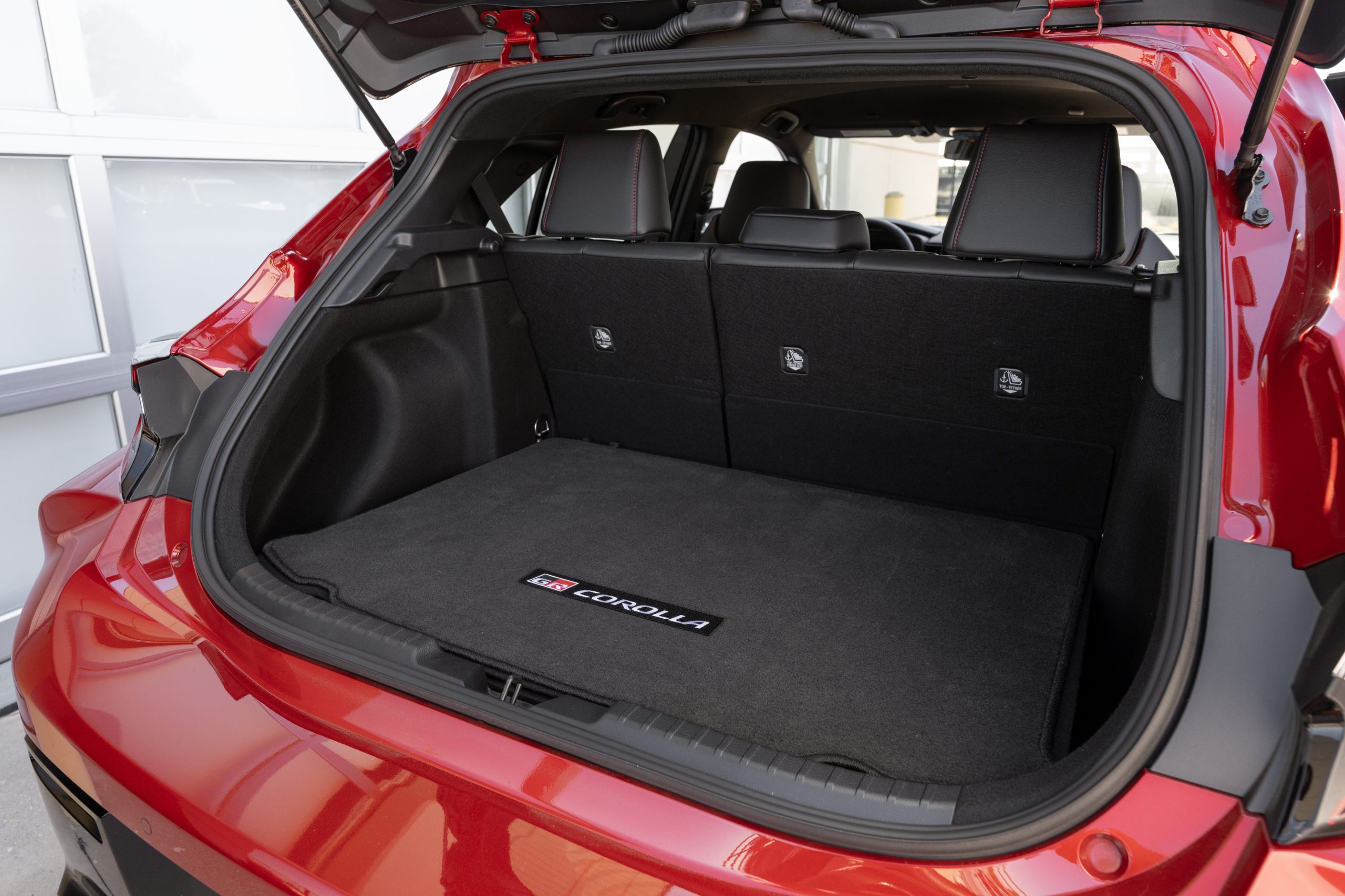 Cargo area in 2026 GR Corolla
