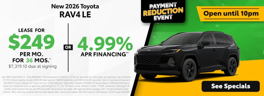 Toyota RAV4 discounts