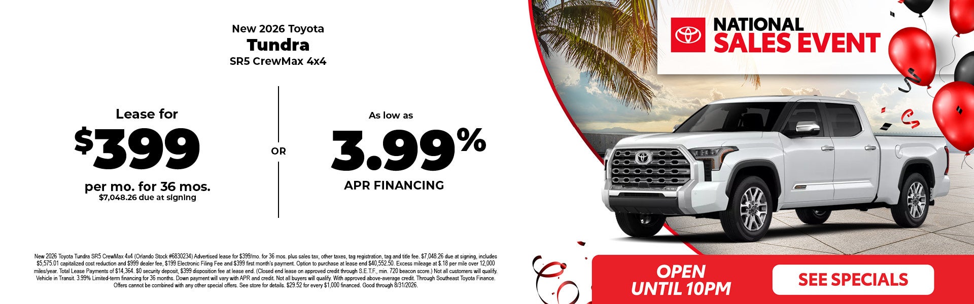 New Toyota Tundra in Orlando FL 