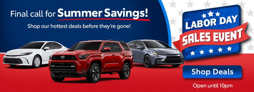 2026 Toyota Labor Day deals