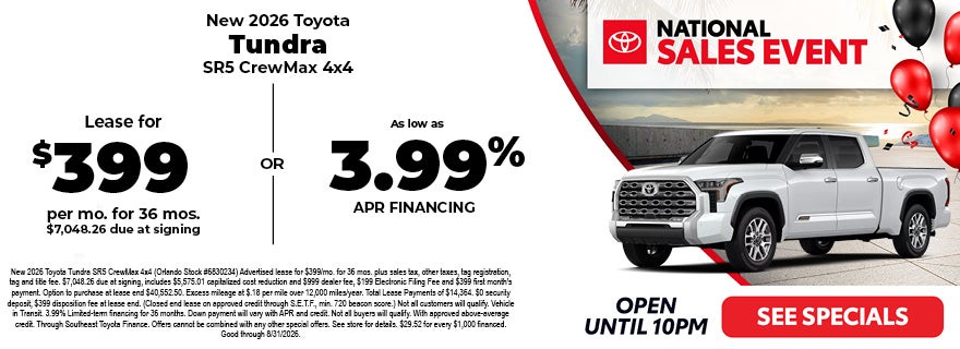 Toyota Tundra sale