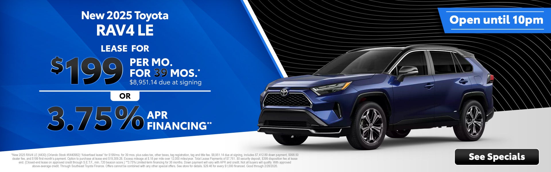 2025 Toyota RAV4 Specials