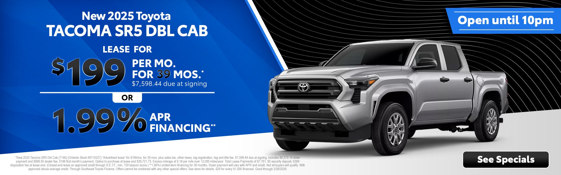 2025 Toyota Tacoma Specials