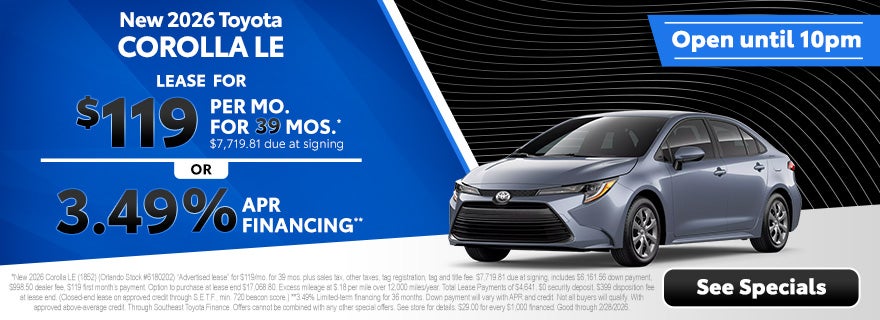 Orlando Corolla Sale