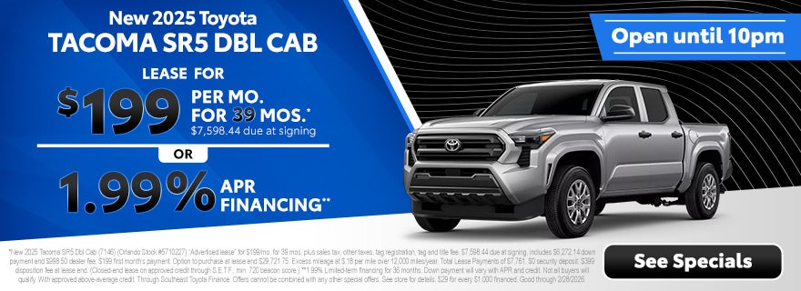 Orlando Tacoma Sale