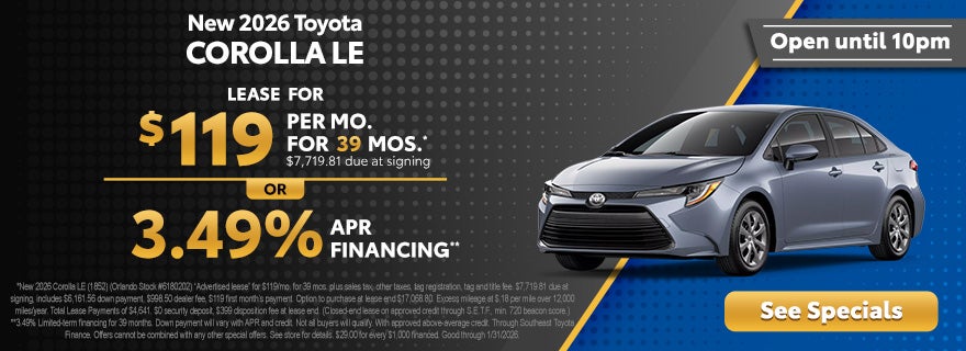 Toyota Corolla in Central Florida 