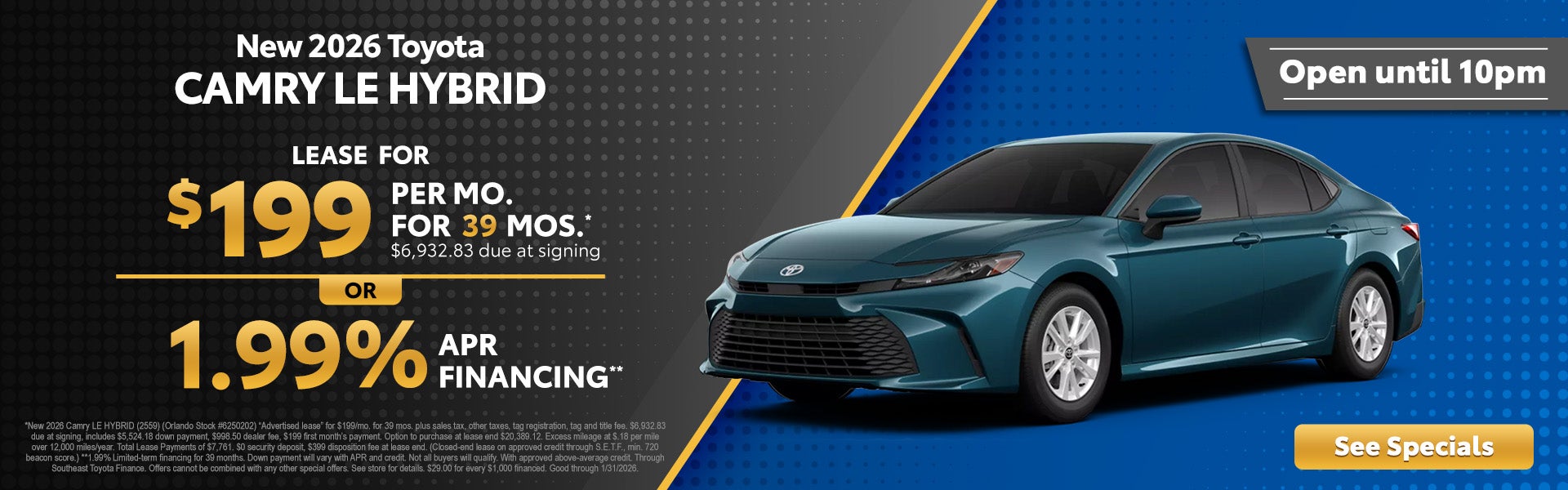 2026 Toyota Camry deals