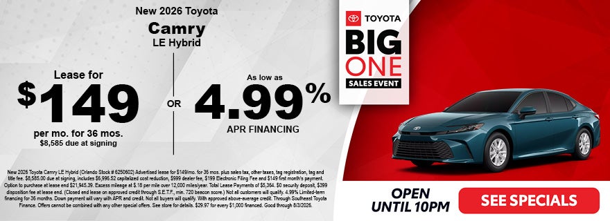 Orlando Toyota Camry deals