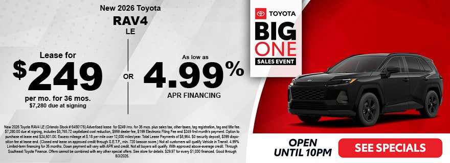 Orlando Toyota RAV4 deals