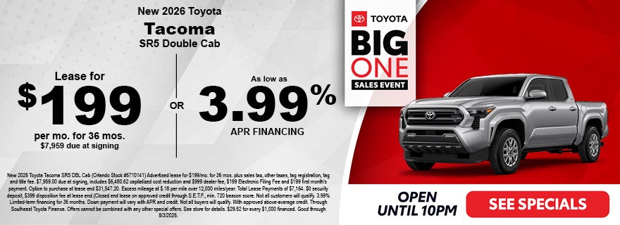 Orlando Toyota Tacoma deals