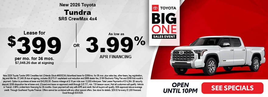 Orlando Toyota Tundra deals