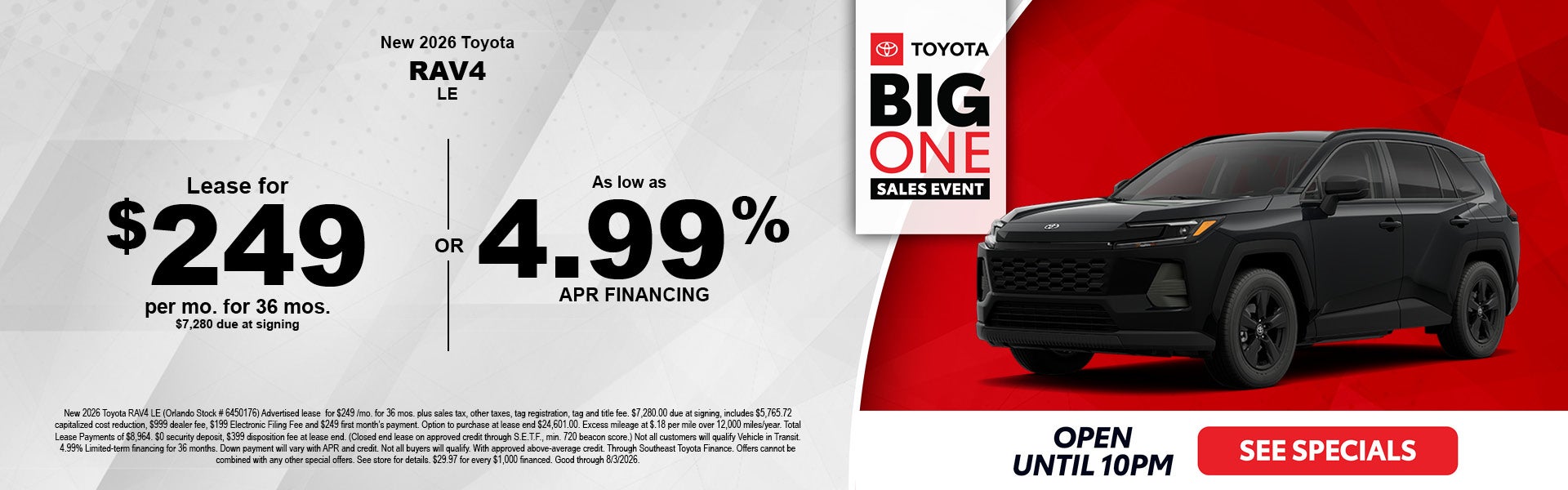 2026 Toyota RAV4 sale