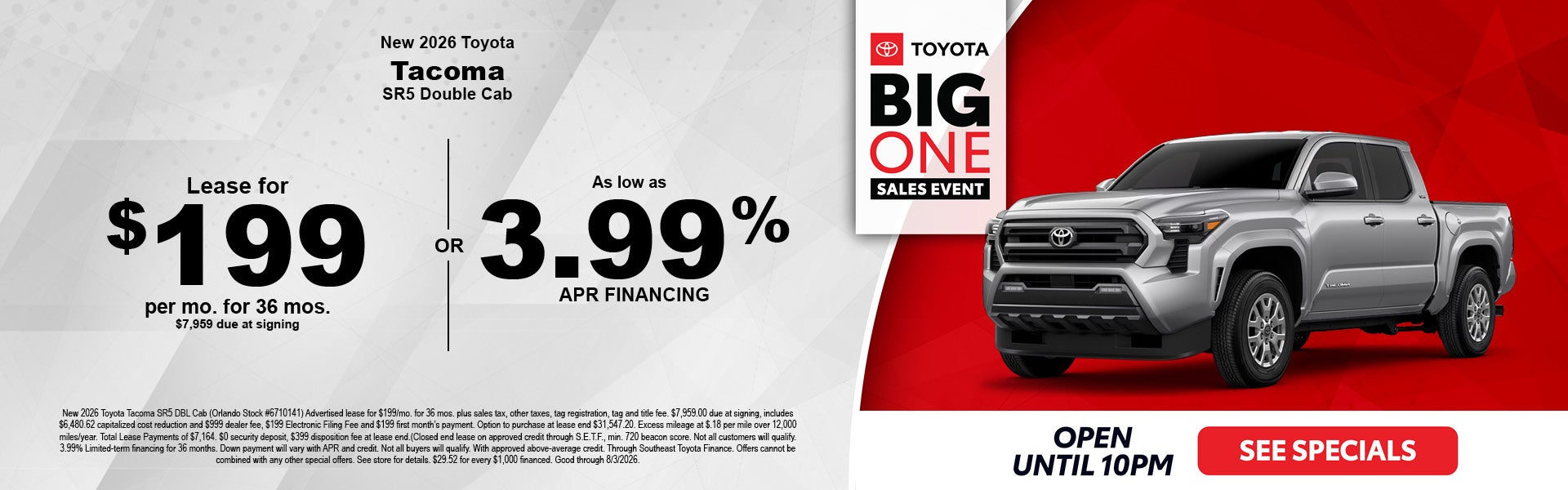 2026 Toyota Tacoma sale
