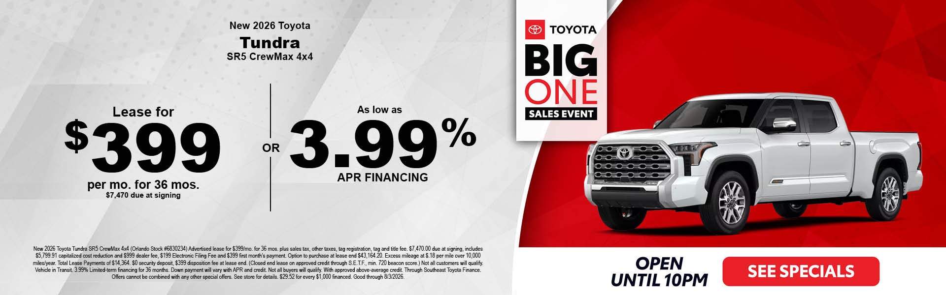 2026 Toyota Tundra sale