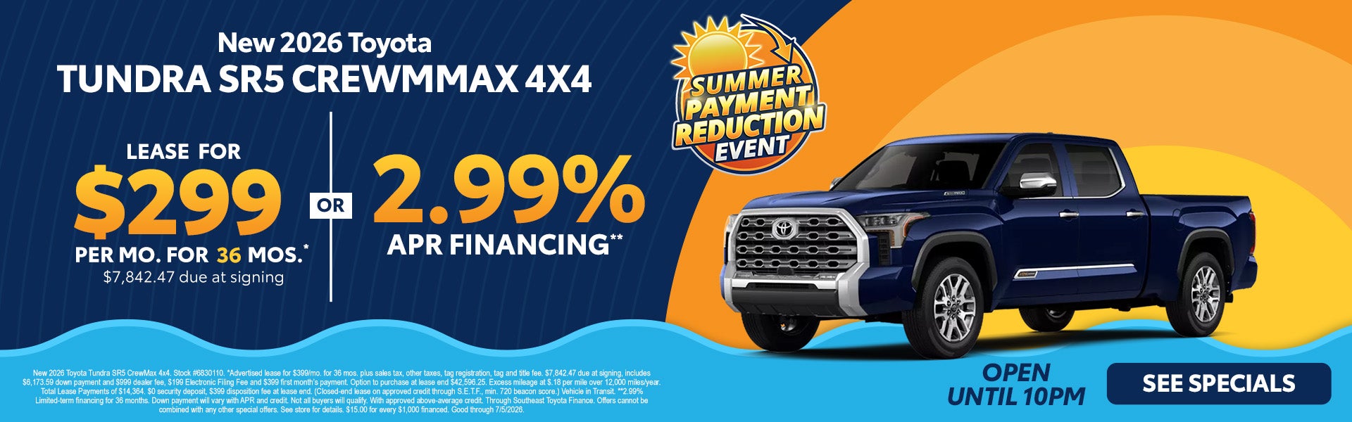 New Toyota Tundra specials in Orlando