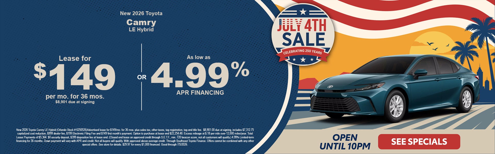 Orlando Toyota Camry deals