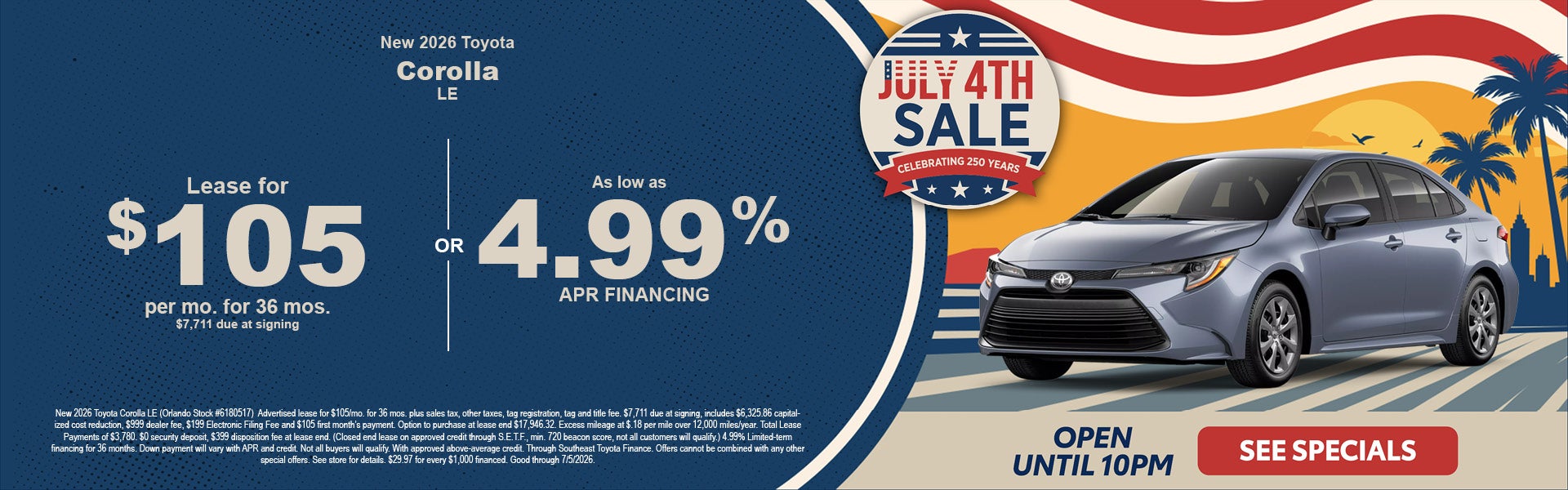 Orlando Toyota Corolla deals
