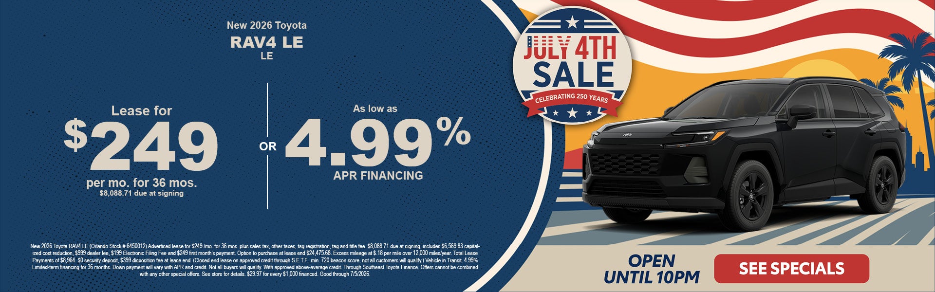Orlando Toyota RAV4 deals
