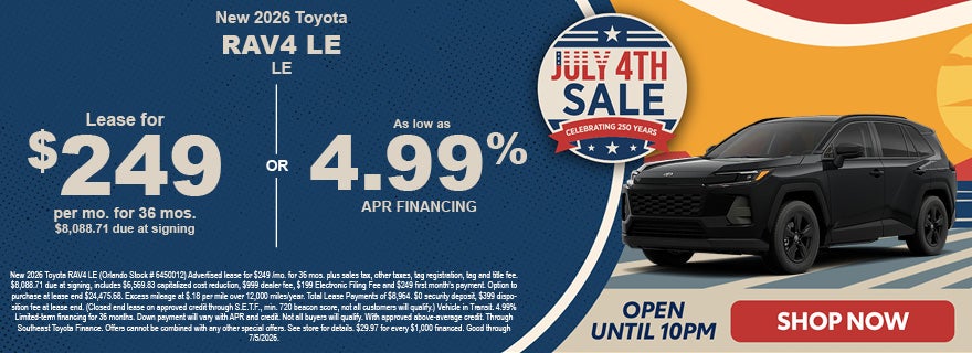 Toyota RAV4 discounts Orlando