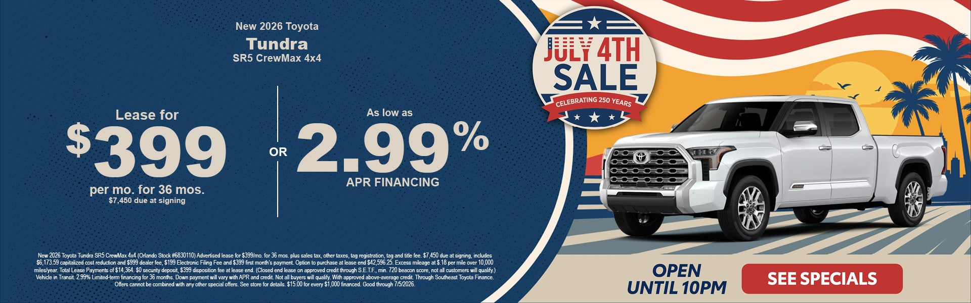 Orlando Toyota Tundra deals