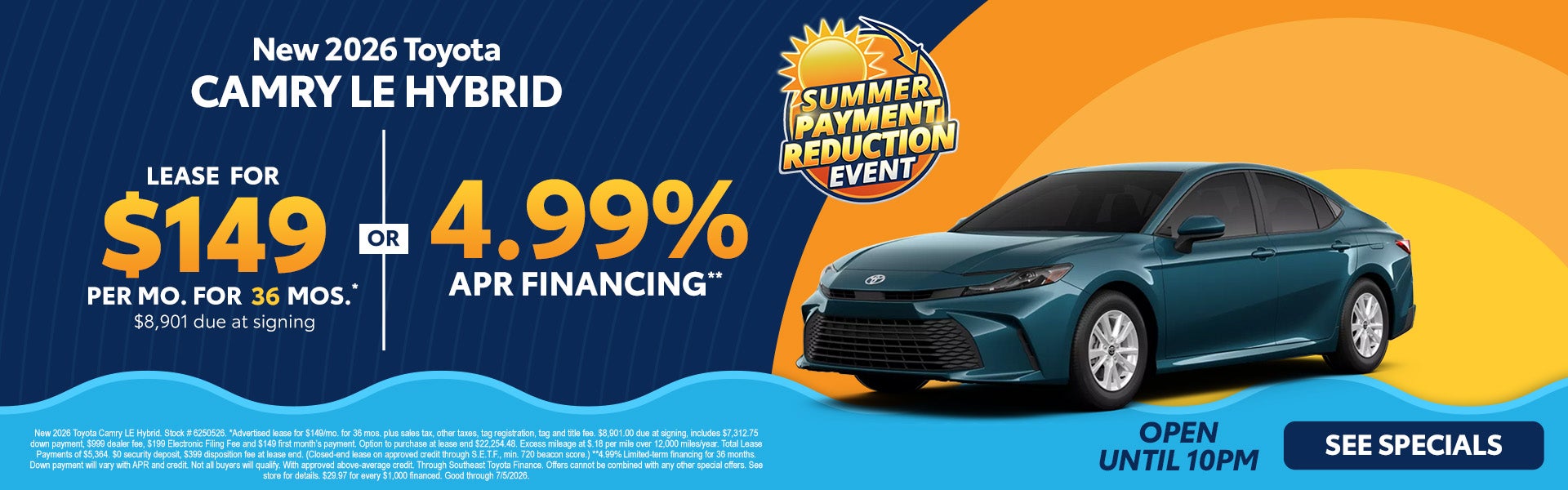 Toyota Camry specials in Orlando 