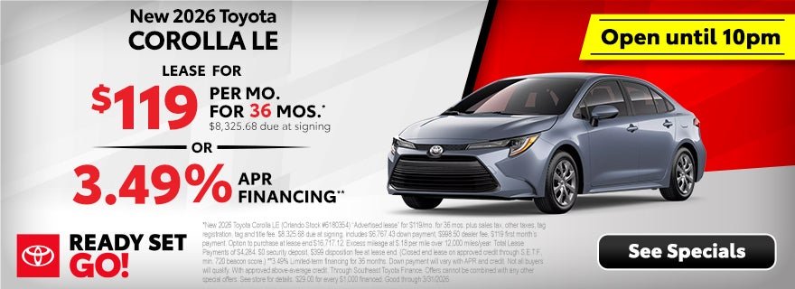 Orlando Toyota Corolla sale