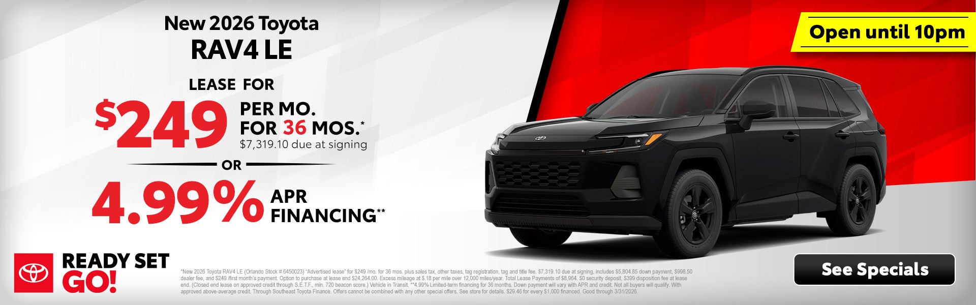 Toyota RAV4 discounts