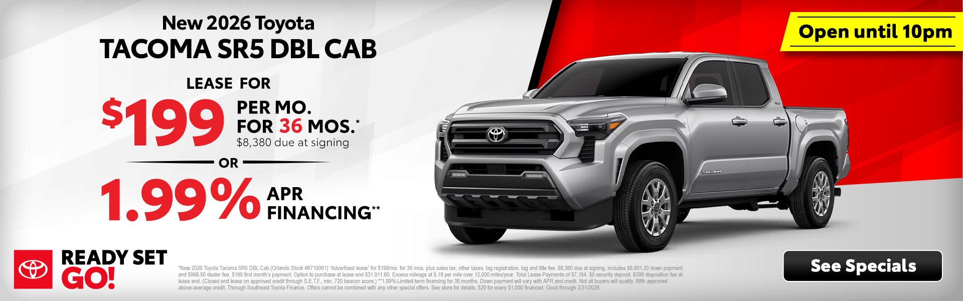 Orlando Toyota Tacoma specials