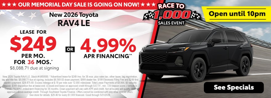 2026 Toyota RAV4 sale