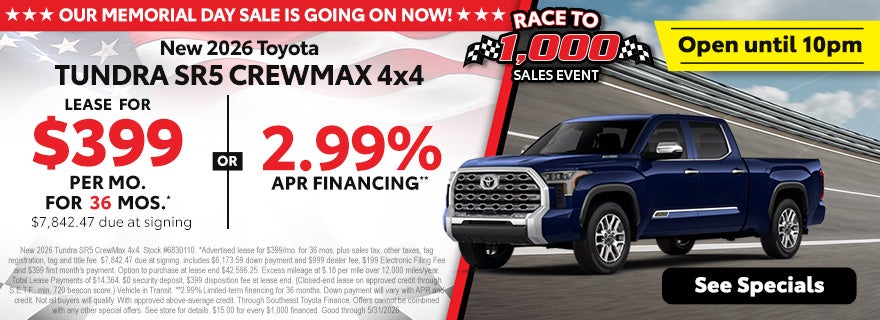 2026 Toyota Tundra sale