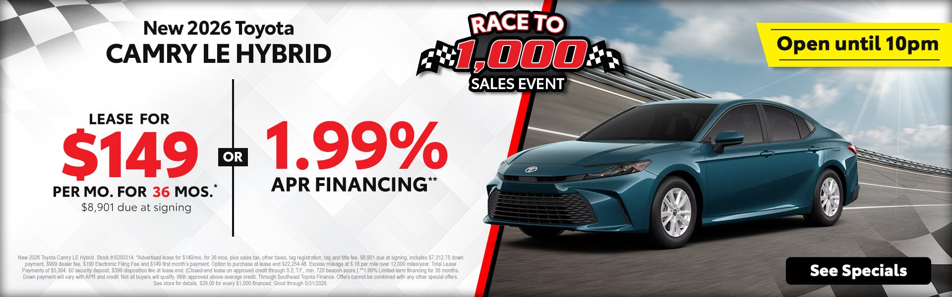 2026 Toyota Camry discounts