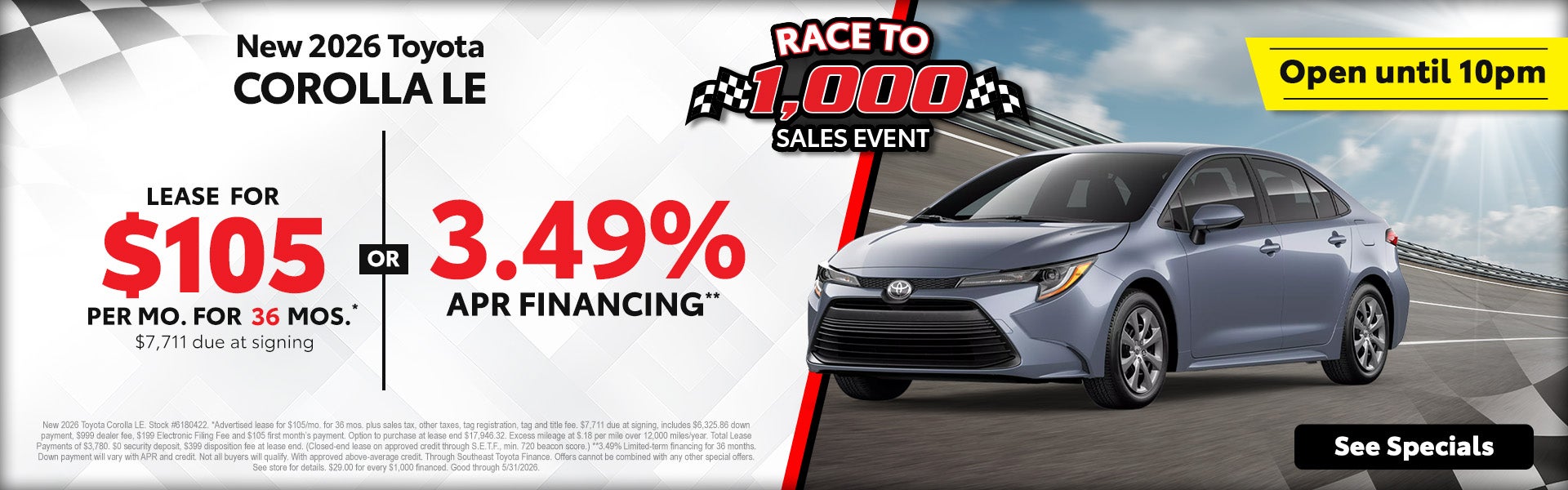 2026 Toyota Corolla discounts