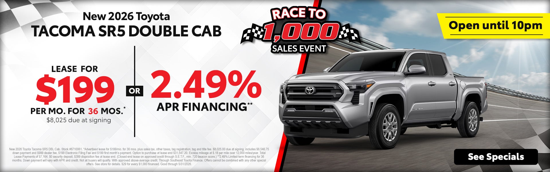 2026 Toyota Tacoma discounts