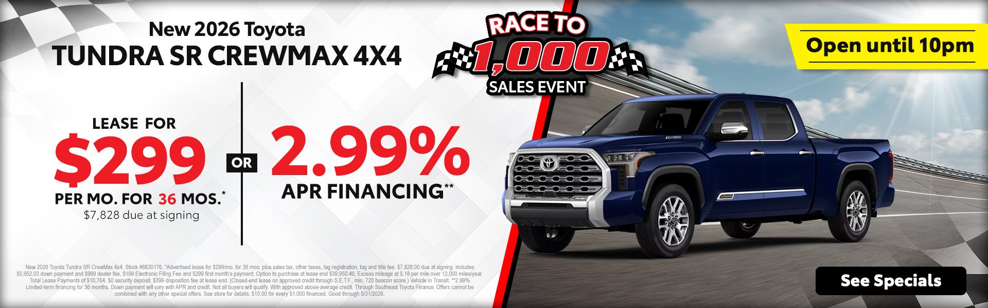 2026 Toyota Tundra discounts