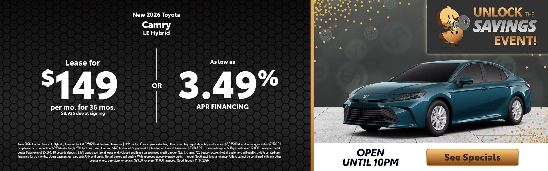 New Toyota Camry deals