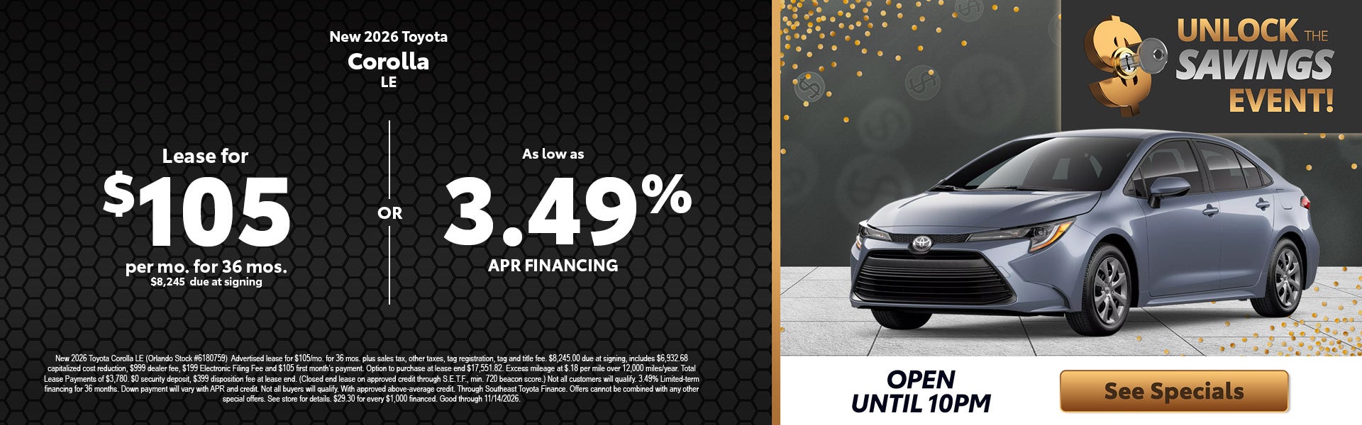New Toyota Corolla deals