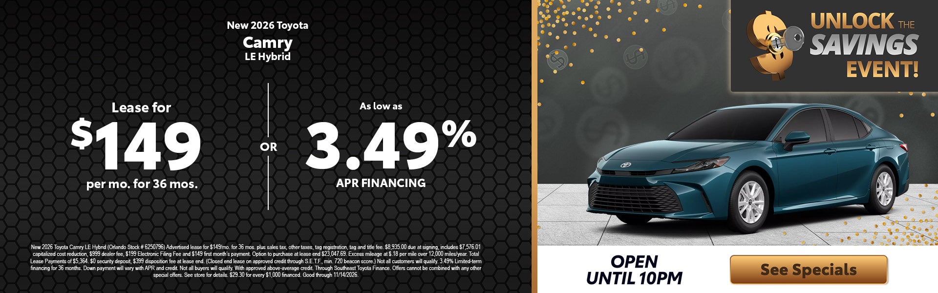 Toyota Camry deals in Central Florida 