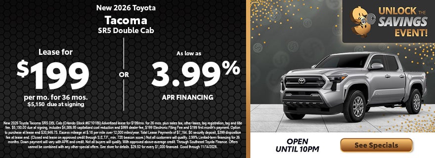 Toyota Tacoma specials Central Florida