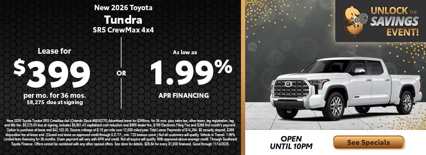 Toyota Tundra specials Central Florida