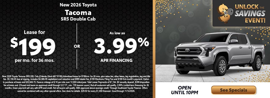 New toyota tacoma sale