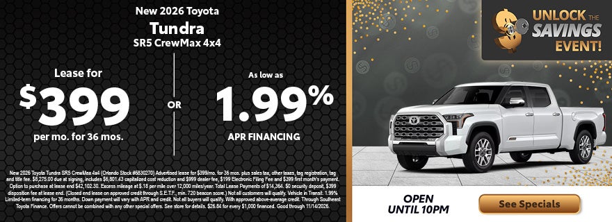 New toyota tundra sale