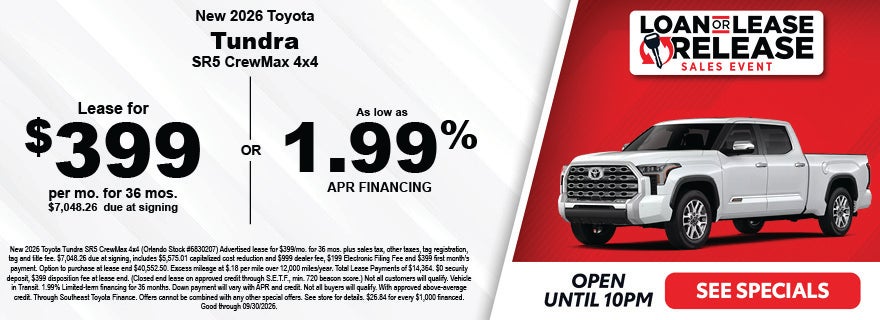 new Toyota Tundra deals in Central Florida