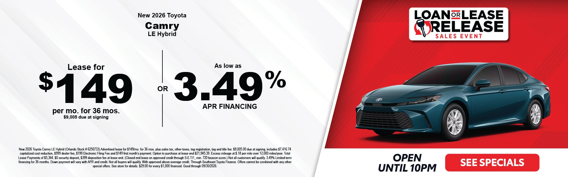 Toyota Camry sale