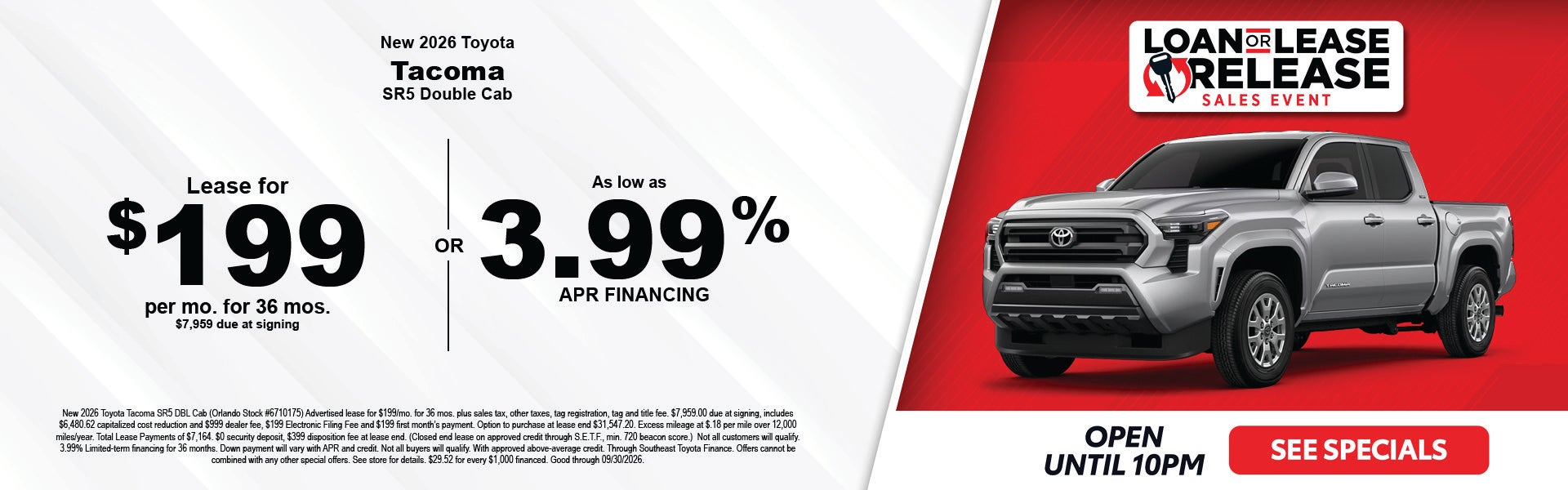 Toyota Tacoma sale