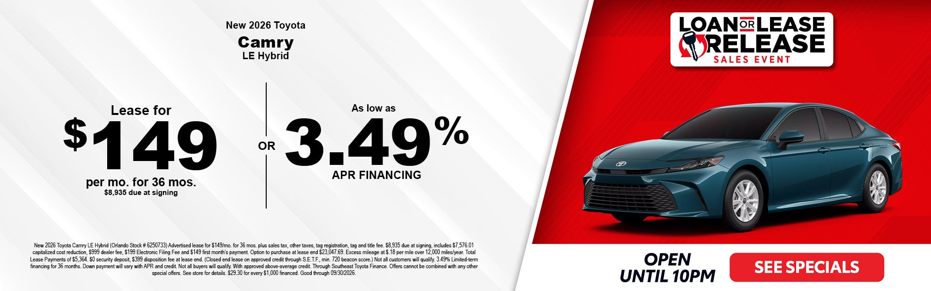 Toyota Camry sale