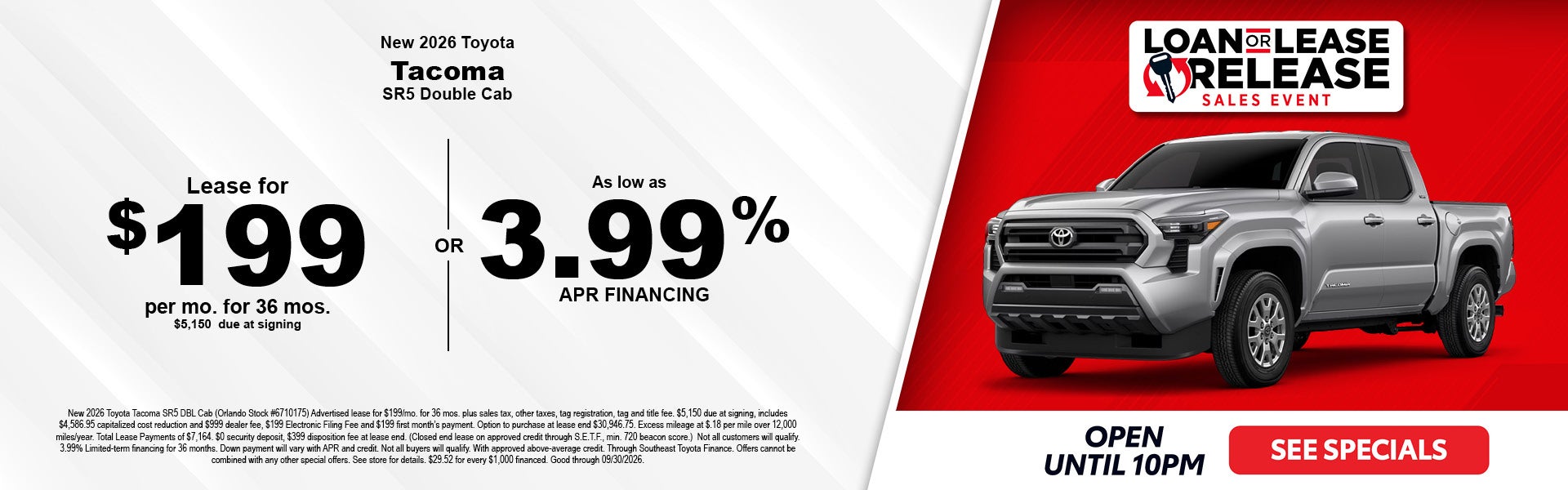 Toyota Tacoma sale
