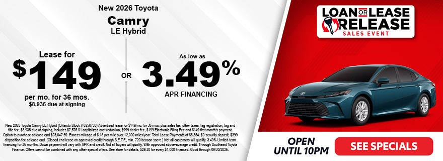 new Toyota Camry deals in Central Florida