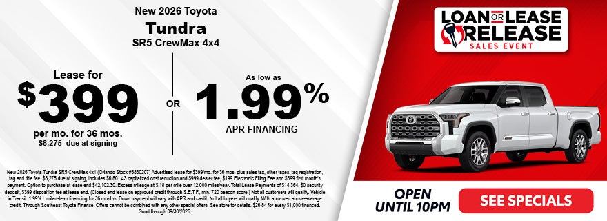 new Toyota Tundra deals in Central Florida