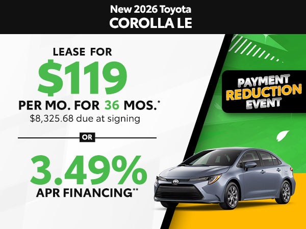 New 2026 Toyota Corolla LE