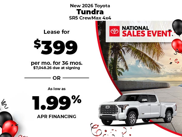 New 2026 Toyota Tundra SR5 CrewMax 4x4